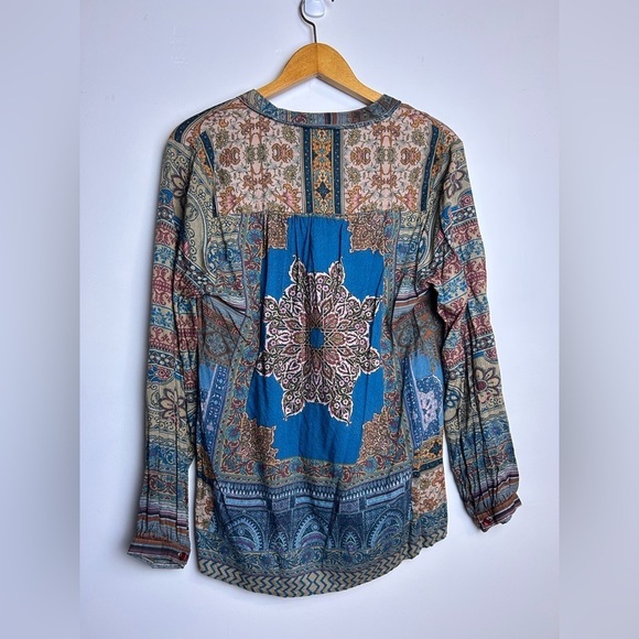 Feathers by tolani Blouse top S Modal Cotton Lightweight Bohemian Whimsigoth - Picture 2 of 13